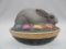 HP/AIRBRUSHED COVERED RABBIT DISH
