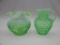 2 PCS GREEN OPAL HOBNAIL 7