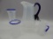 4 PC BLUE RIDGE SPIRAL OPTIC WATER SET (HANDLED TUMBLER/MUG IS SAMPLE)