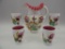 L.G. WRIGHT MOSS ROSE 5 PC WATER SET