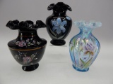 GROUP OF 3 FENTON VASES