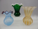 GROUP OF 3 FENTON VASES