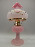 FENTON FOR ALADDIN ROSALENE OIL LAMP W/HP SHADE SUE JACKSON 22