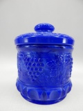 PERIWINKLE BLUE GRAPE & CABLE TOBACCO JAR
