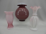 GROUP OF 3 OVERLAY VASES