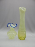 2 TOPAZ OPAL VASES