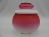 PEACHBLOW SATIN COVERED JAR