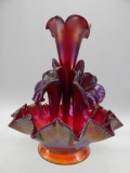 RUBY STRETCH 4 HORN EPERGNE 13 1/2