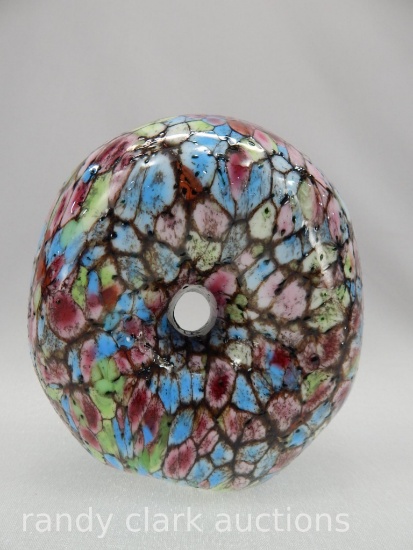 7" MONET'S GARDEN MOSAIC DONUT VASE PURCHASED FROM GEORGE FENTON