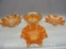4 IMPERIAL CARNIVAL BOWLS GRAPES & ROSS MARIGOLD 8