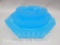 PEKIN BLUE HOBNAIL 3 PC STACKING ASHTRAY