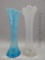 GROUP OF 2 OPAL SWUNG VASES 12