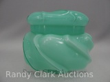 APPLE GREEN OVERLAY WAVECREST BOX PICTURED IN WALK'S COMPENDIUM PG. 201 CA. 1961