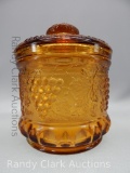 COLONIAL AMBER GRAPE & CABLE TOBACCO JAR
