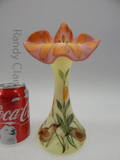 10.5" FENTON BURMESE JIP M REYNOLDS OOAK