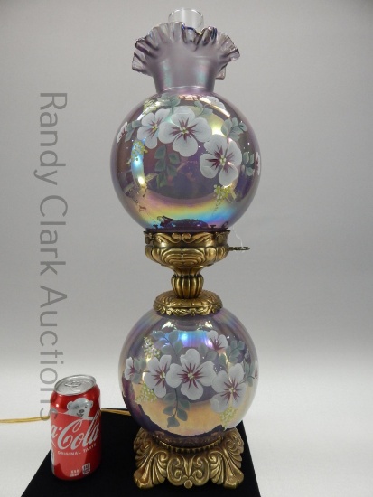 23" FENTON HP VIOLET STRETCH GWTW LAMP