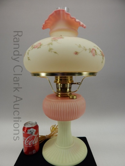 22" FENTON FOR ALADDIN HP BURMESE LAMP