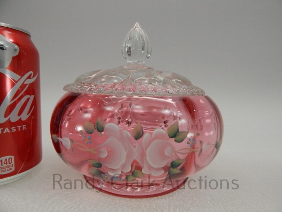5.5" CRANBERRY HP COVERED BOX