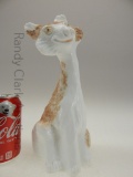 MILK GLASS ALLEY CAT HP (LOUISE PIPER UNSIGNED) ROUGHNESS ON ONE EAR