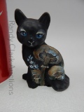 FENTON BLACK SITTING CAT HP KIBBE #4 OF 11