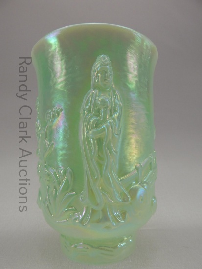 7.5" SEA MIST GREEN IRIDIZED EMPRESS VASE