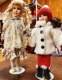 Pair of Dolls on stands