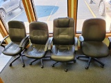 4 assorted office chairs.