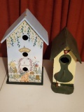 2 decorative birdhouses