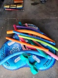 Snow sled and pool noodles