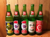 5 Collectible 7-UP Bottles
