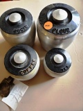 Vintage Spun Aluminum Canister Set