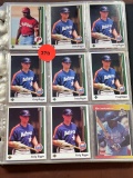 Baseball cards in binder