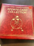 Baseball card collection in binder