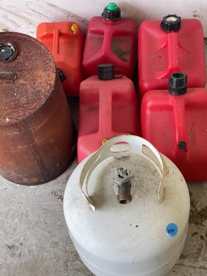 LP Tank And Gas Cans