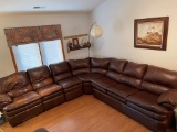 Faux-leather Sectional Sofa