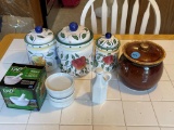 Hull Bean Crock And Canister Set