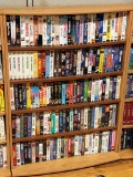 VHS movies and shelf