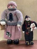 Large Snow Girl and Snowman