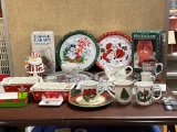 Christmas pottery and kitchen items