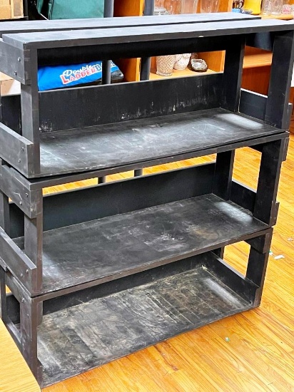 Three homemade crates / shelves
