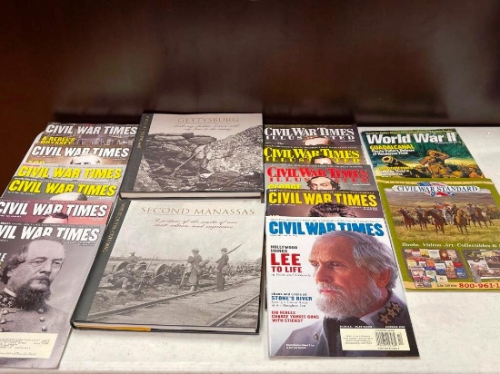 Civil War magazines and books