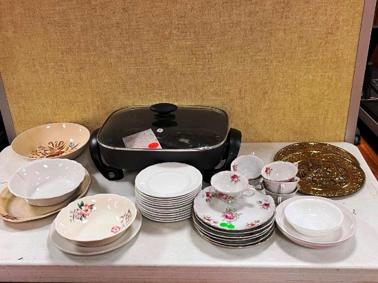 Refreshment set, electric skillet and more