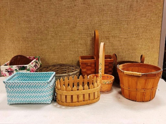 Pail and baskets