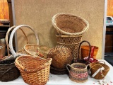 Baskets and wastebasket