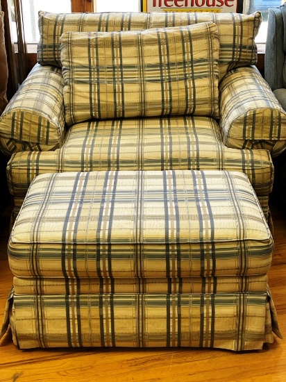 Chair And A Half With Ottoman