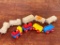 Two vintage train toys