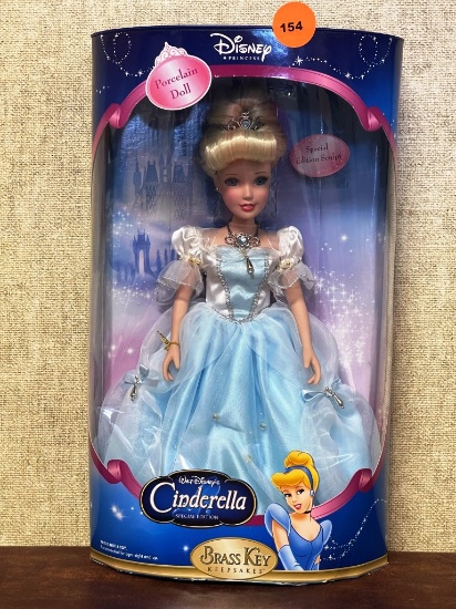 Cinderella Brass Key Keepsake Porcelain Doll