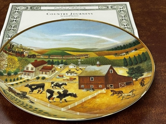 Franklin Mint Collectible Cow plate by Lowell Herero