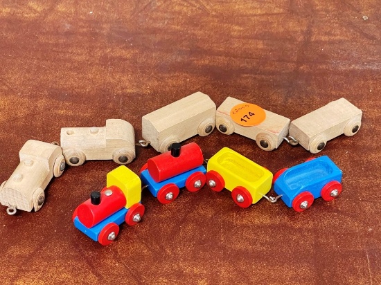 Two vintage train toys