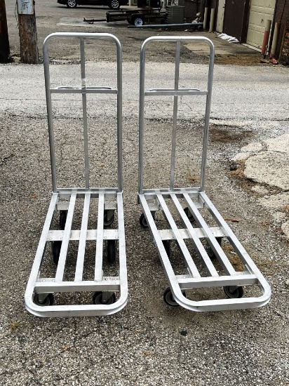 Two Aluminum stock carts